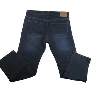 MBX Mens Jeans W36 L30 Dark Wash Slim‎ Fit Denim Pants Casual Comfort
